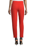 Talarant Slim-Leg Ankle Pants, Red