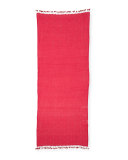 Handloomed Jamdani Flower Scarf, Rhubarb 