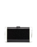Lara Backlit Glow-in-the-Dark Acrylic Clutch Bag, Obsidian Sand