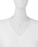 18k White Gold Art Deco Diamond Pendant Necklace