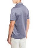 Micro-Birdseye Polo Shirt, Navy