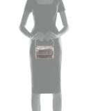 Mini Flap Crocodile Top-Handle Bag, Anthracite Mirror