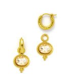Faceted Moonstone Earring Pendants, 7mm