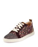 Gondola Strass Low-Top Sneaker, Burgundy
