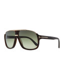 Elliot Acetate Sunglasses, Brown