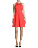 Modified-Halter Fit-&-Flare Dress, Poppy