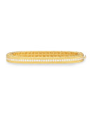 Princess Yellow Gold Thin Diamond Bangle