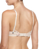 Passion Padded Lace Demi-Cup Bra, Pink Cream