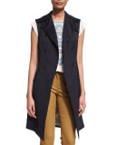 SoCal Stretch Trench Vest, Navy