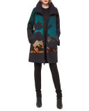 Jenko Turf-Print Neoprene Parka, Multi