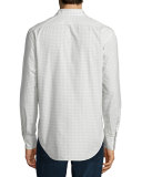 Woven Check Oxford Shirt, White Pattern