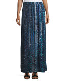 Fountain Hand-Painted Maxi Skirt 