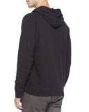Slub Pullover Hoodie, Black