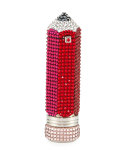 Number 2 Crystal Pencil Pillbox, Ruby Red/Multi