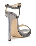 Claudette Glitter Platform 120mm Sandal, Anthracite