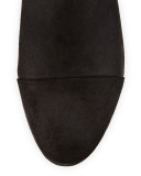 Margot Leather Ankle Bootie, Black