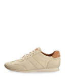 Trafton Grand.OS Vintage Leather Trainer, Sandshell 