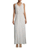 Simona Geometric-Print Maxi Dress, Geo Print/Multi