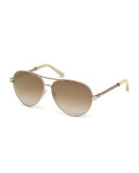Mirrored Aviator Sunglasses