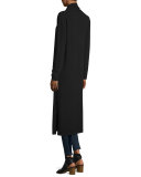 Long Open-Front Cashmere Duster Cardigan