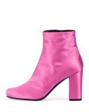 Babies Satin 90mm Ankle Boot, Rose Tropical
