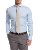 Herringbone-Chambray Tie, Tan