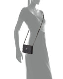 Saffiano Small Wallet-on-a-Strap, Black (Nero)