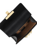 Padlock Gucci Signature Small Shoulder Bag, Black