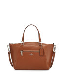 Prairie Leather Satchel Bag, Saddle