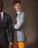 Stanino Flat-Front Corduroy Trousers, Gold