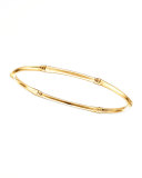 Bamboo 18k Gold Slim Bangle Bracelet