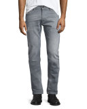 Tepphar Distressed Denim Jeans, Beige