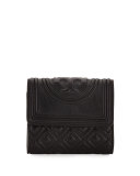 Fleming Mini Flap Wallet, Black