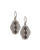 New World Midnight Scalloped Earrings with Diamonds