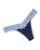 Original-Rise Heather Jersey Thong, Chambray/Ivory