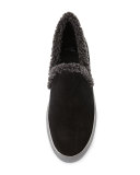 Nowplaying Shearling Sneaker, Black