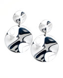 Wavy Disc Drop Earrings