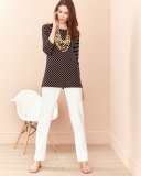 Bias-Striped Knit Tunic
