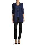 Sleek Ribbed Long Cardigan