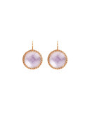 Olivia 18K Rose Gold-Washed Button Earrings, Ballet Pink