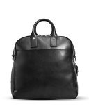 Flight Zip Leather Tote Bag, Black