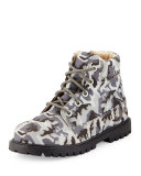 Atticus Camo Hiking Boot, Gray, Toddler/Youth