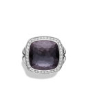 Albion Ring with Black Orchid and Diamonds