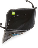 Medicine Small Sequined Leather Pouch Bag, Black/Multi
