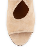 Sexy Thing Suede Wedge Sandal, Nude