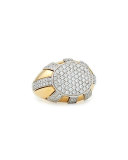 18k Gold Diamond Sun Ray Ring