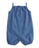Madalyn Chambray Bubble Playsuit, Stone Blue, Size 6M-3