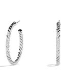 Willow Medium Hoop Earrings with Diamonds