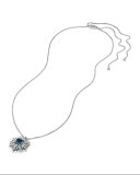 Blue Topaz & Diamond Starburst Necklace