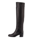 VIP Leather Over-The-Knee Boot, Black